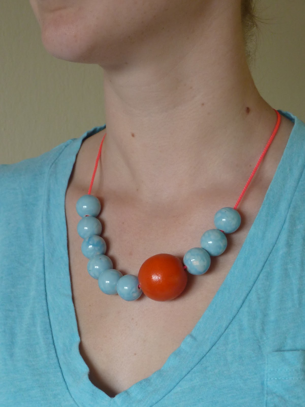 percent Neon String Necklace February Challenge Day 2