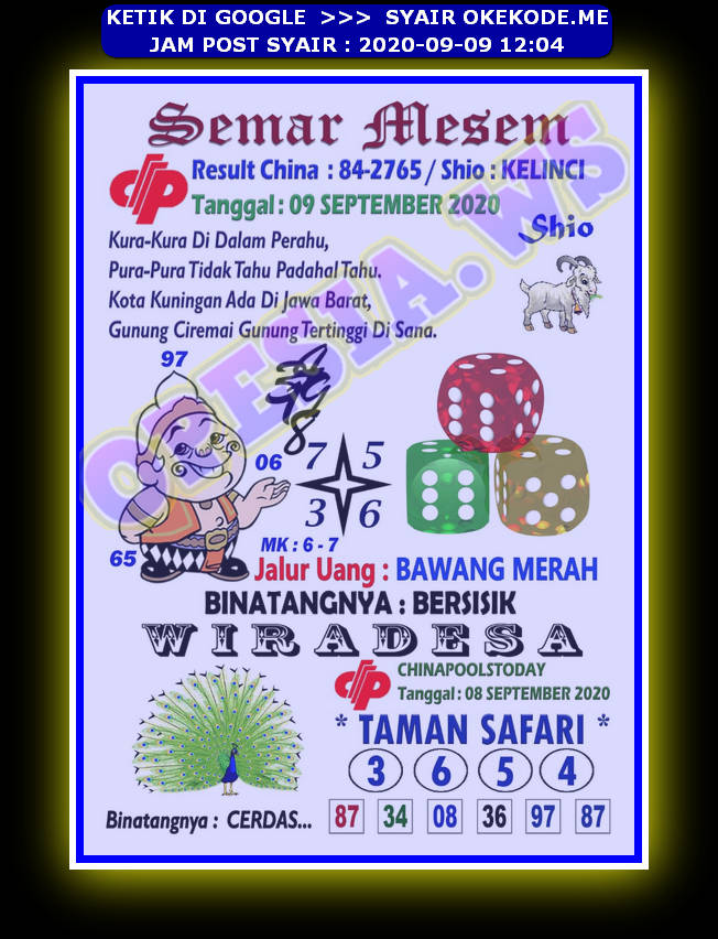 1 New Message Kode Syair Sydney 9 September 2020 Forum Syair Togel Hongkong Singapura Sydney