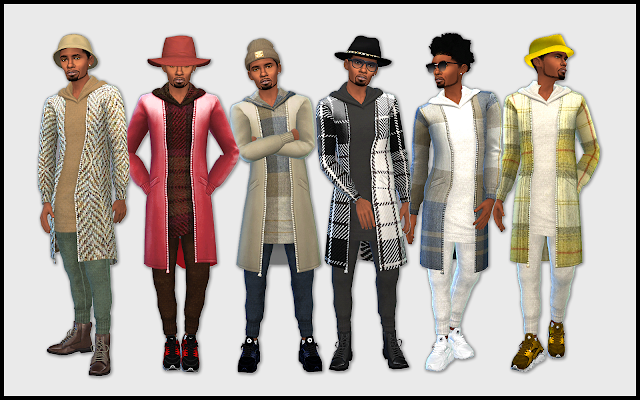 Sims 4 CC's - The Best: City Living Long Jacket Hoodies by Blewis50