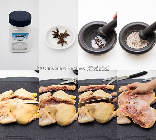 焗鹽香雞製作圖 How To Make Baked Chicken with Spicy Salt01