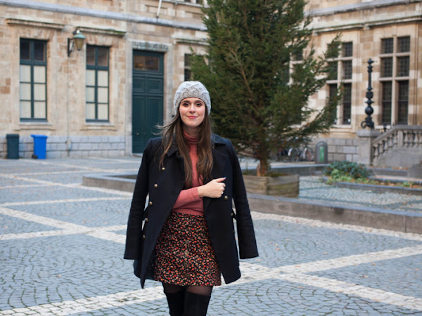 Outfit: thigh high boots and military jacket