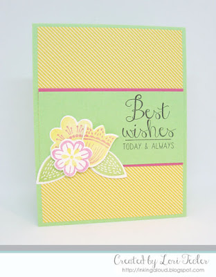 Best Wishes card-designed by Lori Tecler/Inking Aloud-stamps and dies from Reverse Confetti