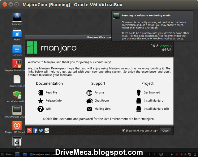 DriveMeca instalando Linux Manjaro Cinnamon paso a paso