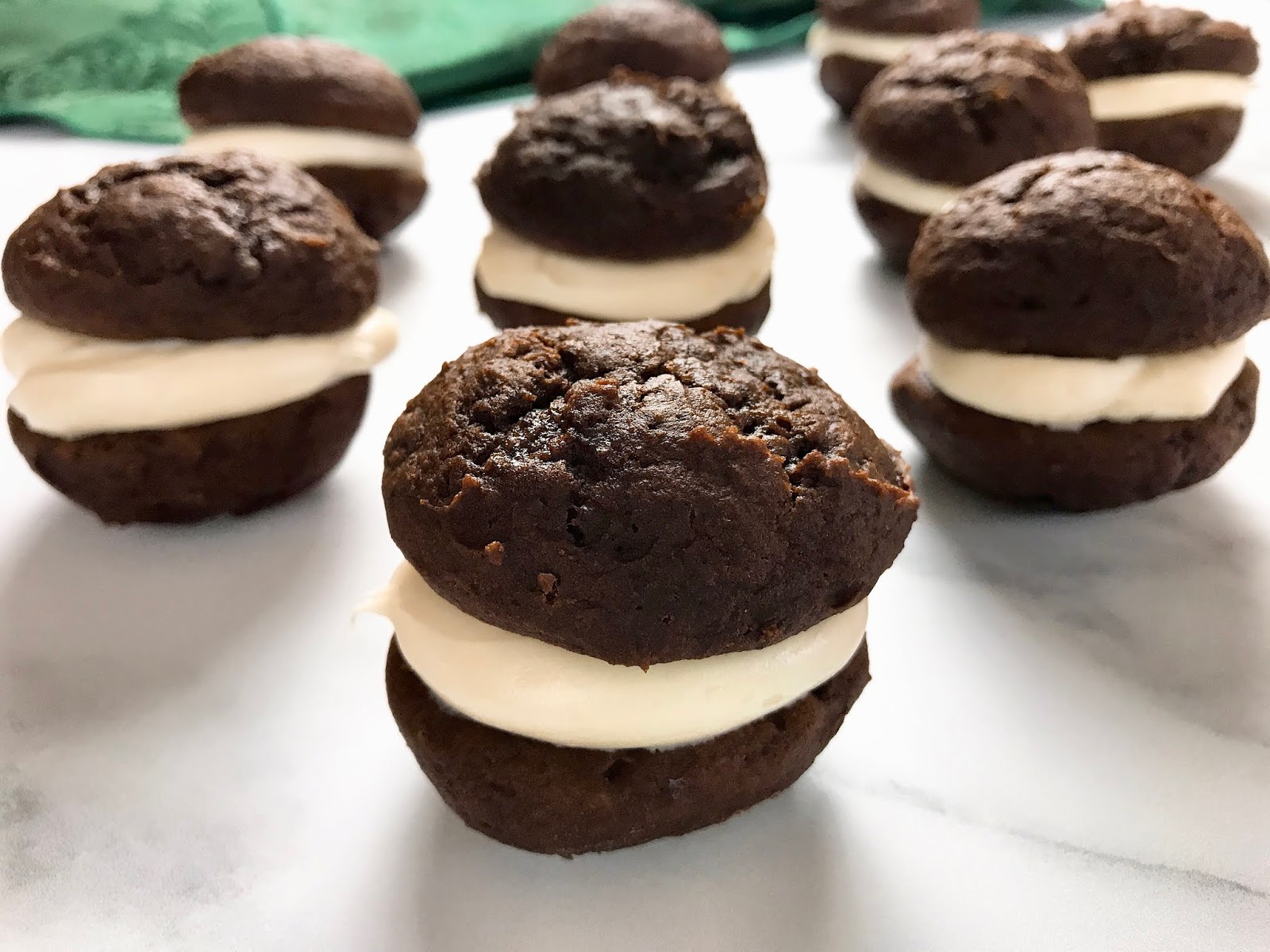 Mini Chocolate Pumpkin Whoopie Pies