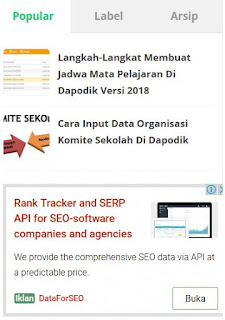 Cara Memasang Iklan In Feed Ads di Populas Post