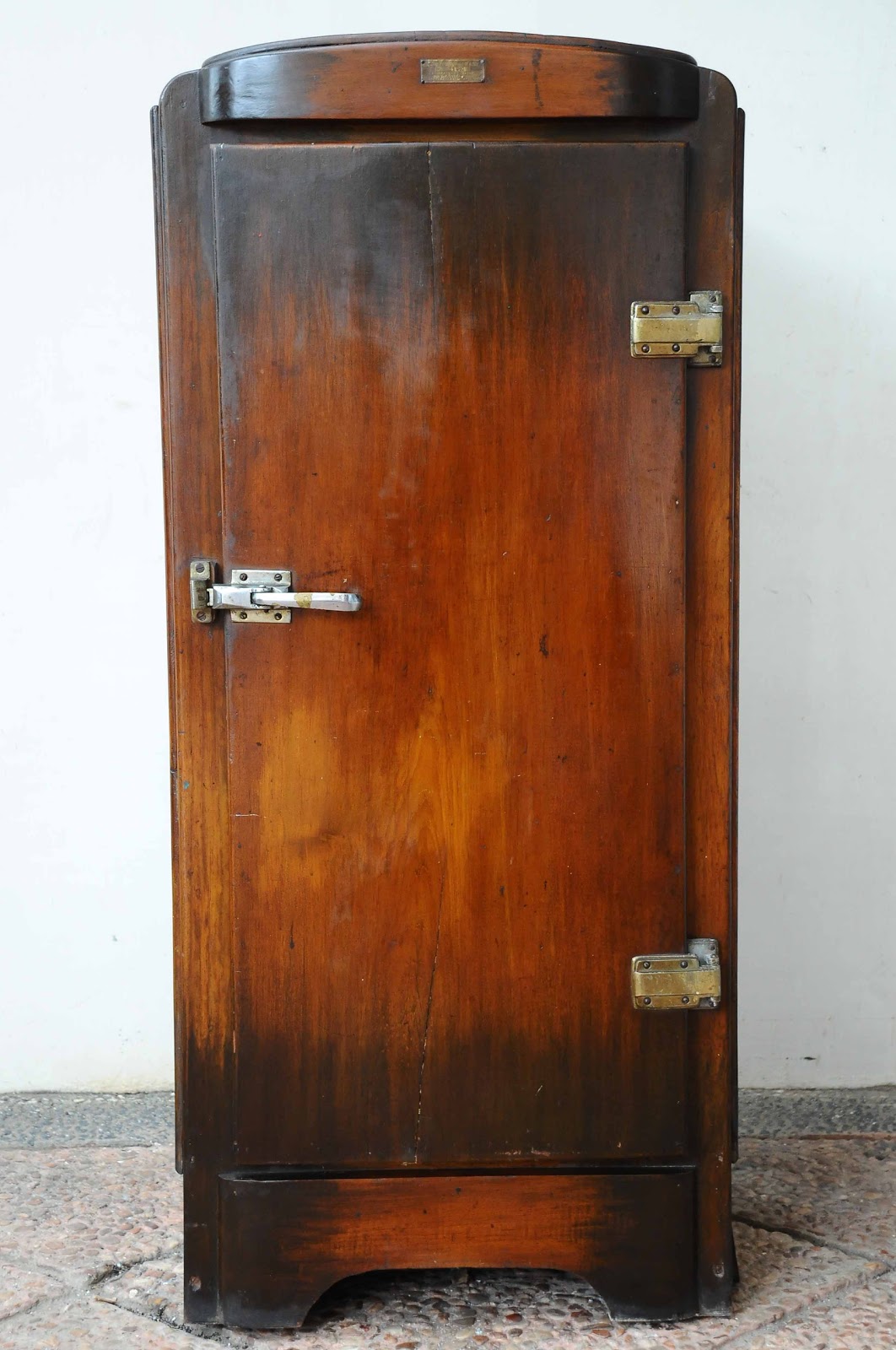 Old Vintage Gallery Antique Wood Refrigerator Indische Koelkast