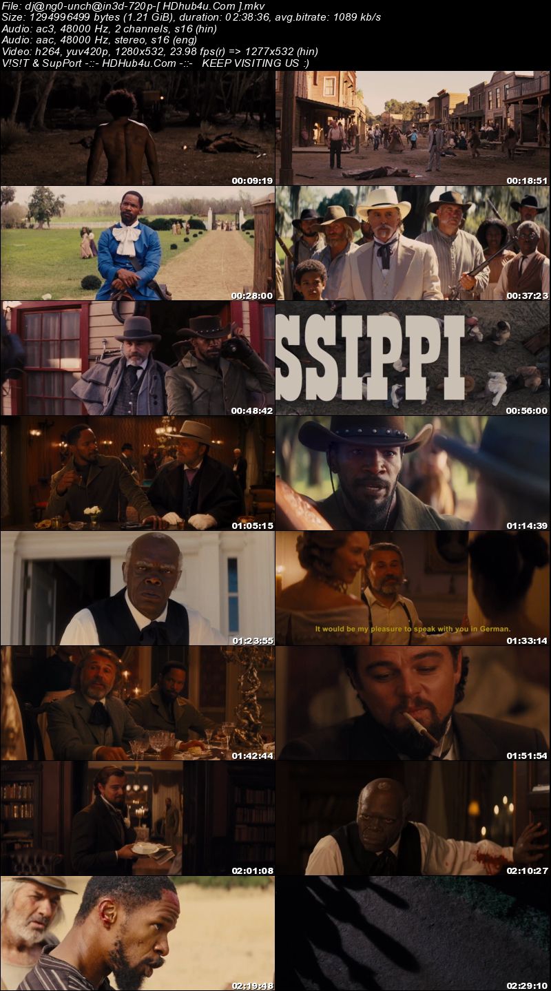 Django Unchained 2012 Hindi Dual Audio 720p BluRay 1.2GB Download