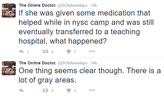 SHOCKING! Doctor Reveals What Killed Female Corper, Ifedolapo Oladepo  