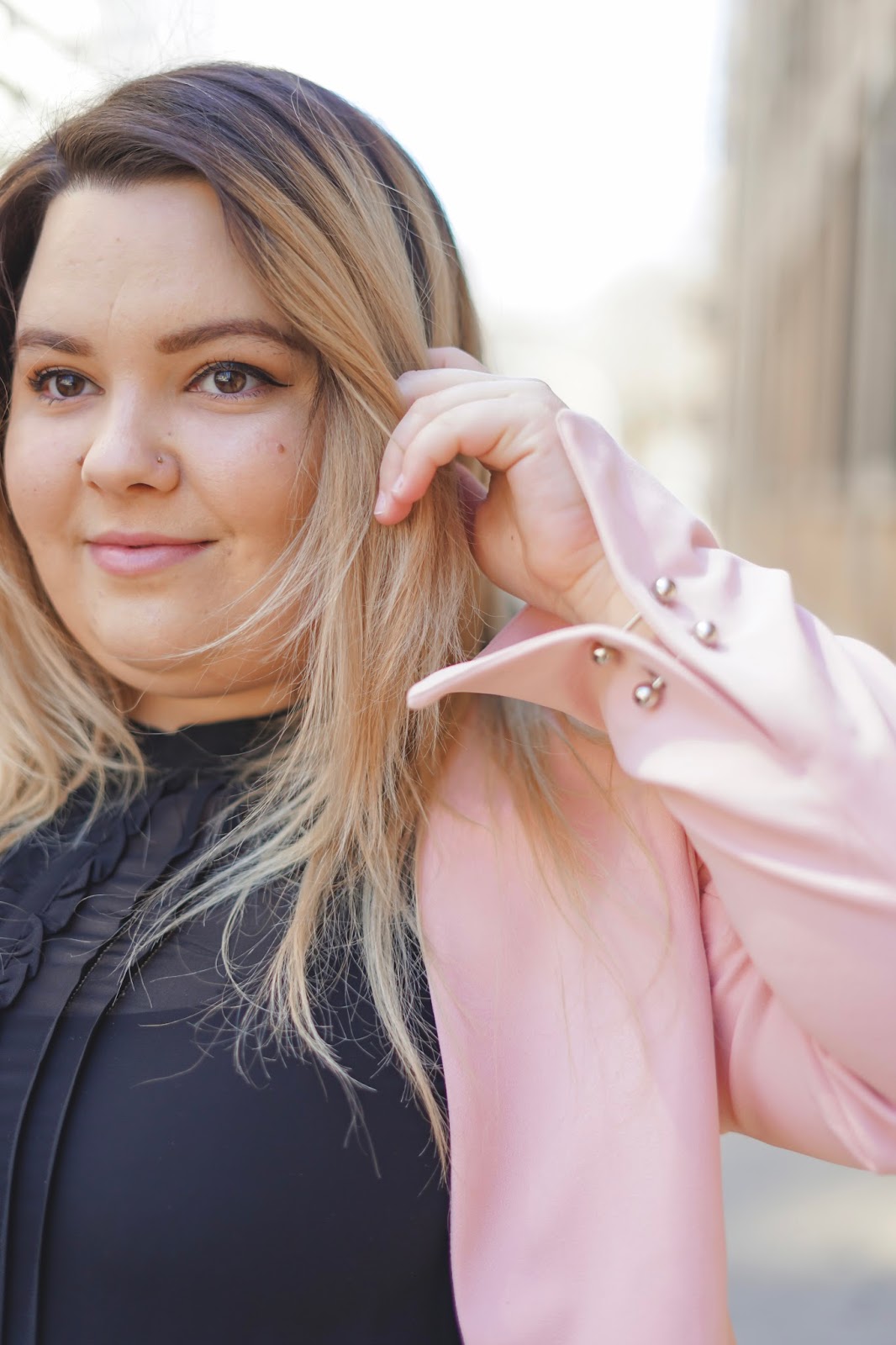 natalie Craig, natalie in the city, plus size fashion, Chicago fashion, plus size fashion blogger, eff your beauty standards, fatshion, skorch magazine, Chicago model, plus size model, plus size petite, affordable plus size clothing, embrace your curves, plus model magazine, plus size blazer, rebel Wilson x angels, plus size skinny jeans