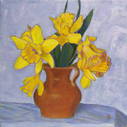 daffodils painting benve acrylic still robie paintings prints