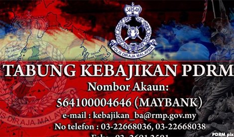 Sumbangan untuk keluarga polis yang terkorban di Sabah