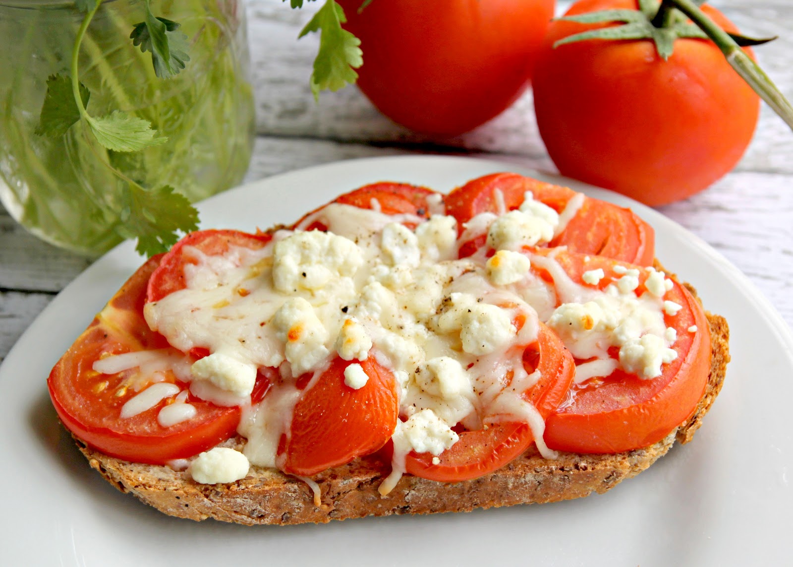Goat Cheese & Mozzarella Tomato Toast Recipe The Cottage Mama