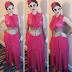 Gail Carriger in Retro 1930s Hot Pink Dress and Gold 