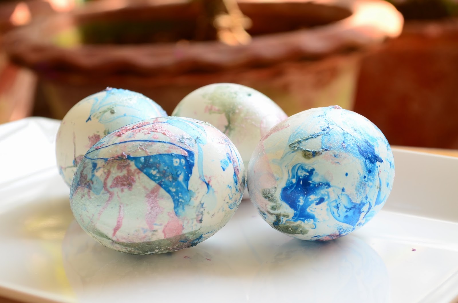 Practical Mom Easter Eggs Marbling with Nail Polish Kids Activity