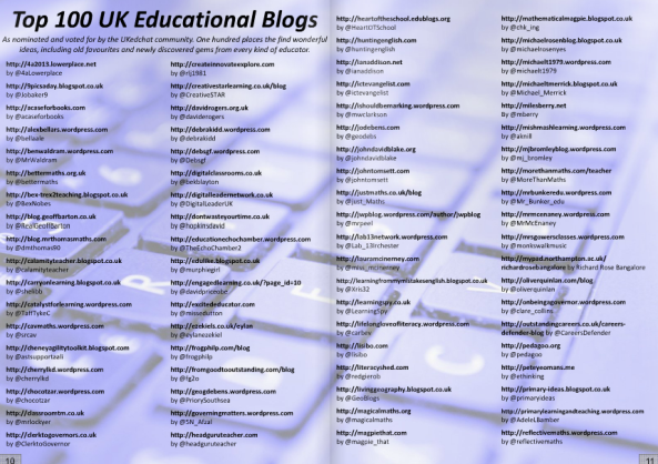 http://ukedchat.com/2014/04/28/ukedmag-top-100-uk-educational-blogs/