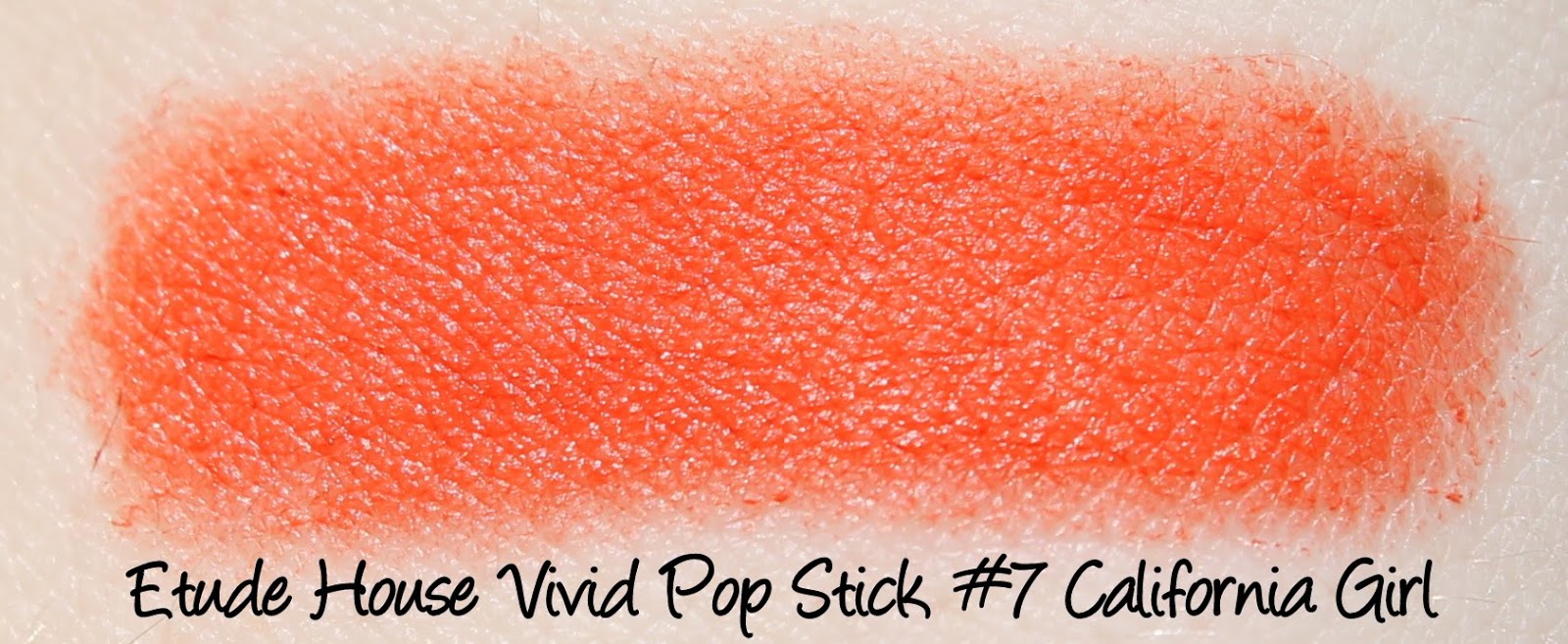 Etude House Vivid Pop Stick #7 California Girl Swatches & Review