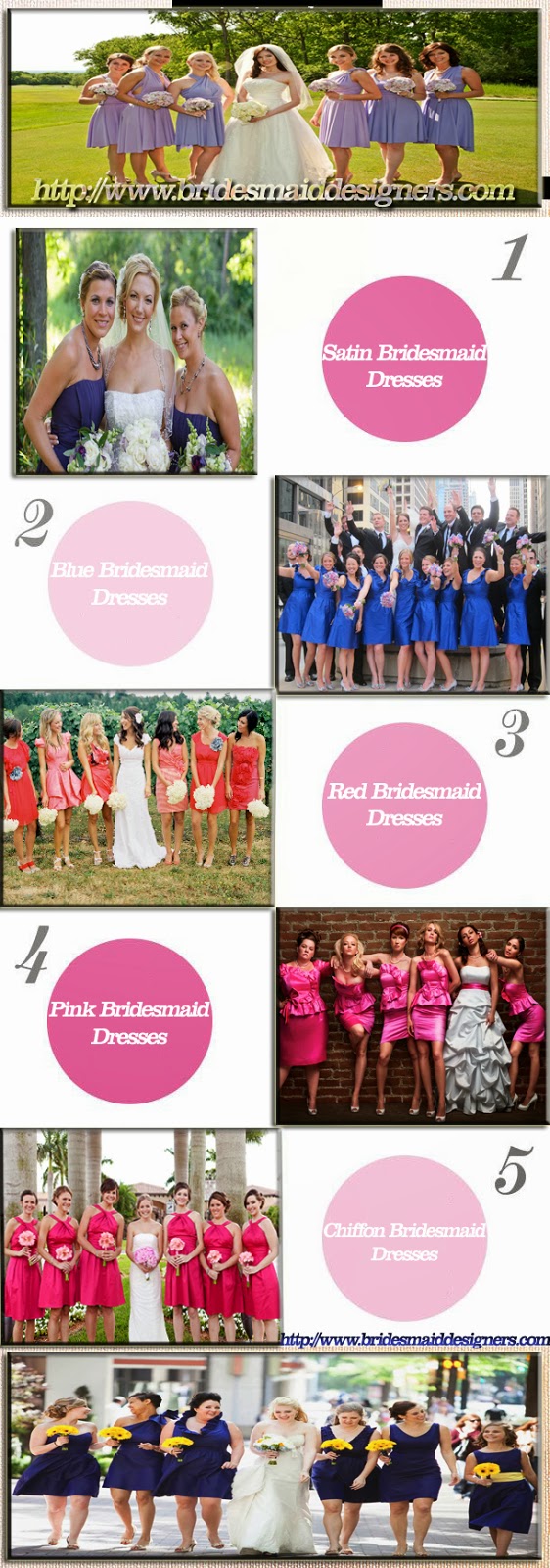 Bridesmaid dresses infographics image