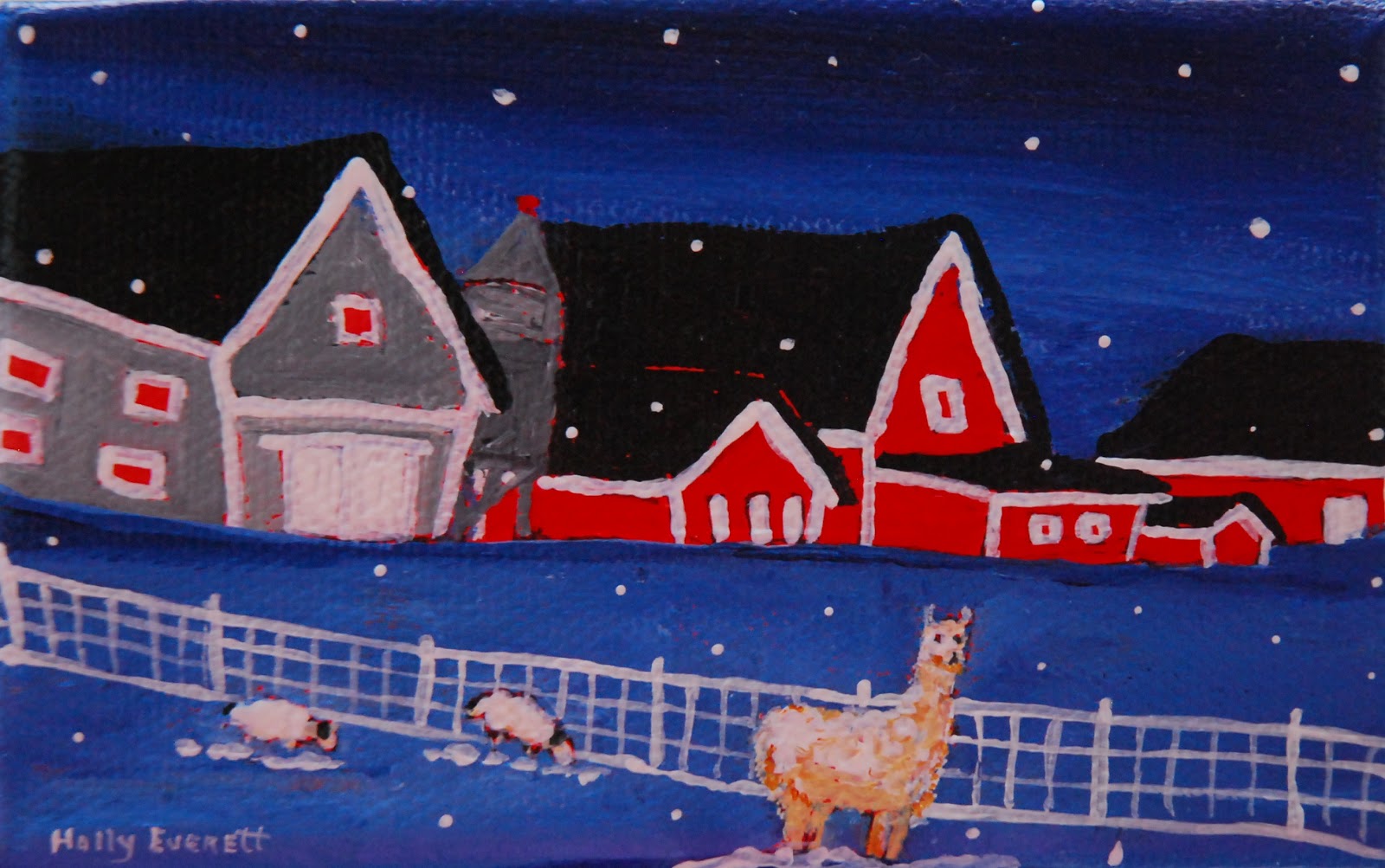 Holly Everett Gallery Acr425 Visiting the Farm, Wolfville, Nova Scotia