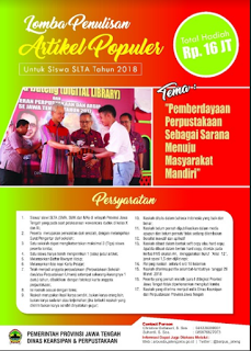 Gratis Lomba Menulis Artikel Populer 2018 Di Pemprov Jawa Tengah