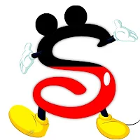 Original alfabeto inspirado en Mickey Mouse S.