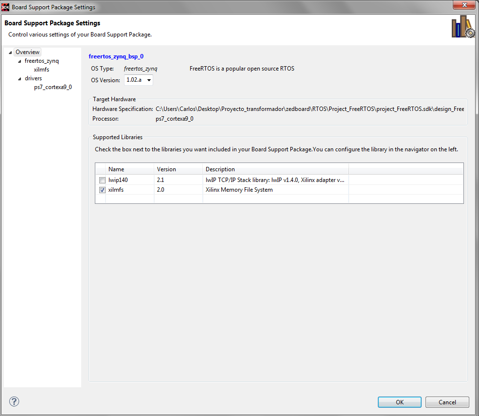 ZedBoard Zynq7000 All Programmable SoC Xilinx PRACTICA 9 FREERTOS