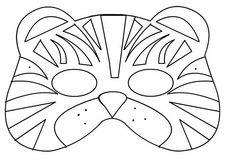Mascara de carnaval para imprimir e colorir