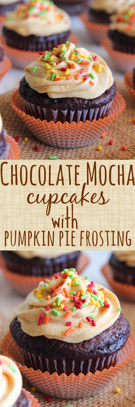 Chocolate Mocha Cupcakes with Pumpkin Pie Frosting and a Giveaway Recipes