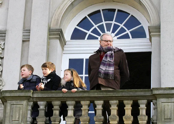 Prince Henrik and his grandchildren Prince Christian ,Princess İsabella and Prince Felix attended the Sportsrideklub Bens Hubertus Hunting in Deer Park