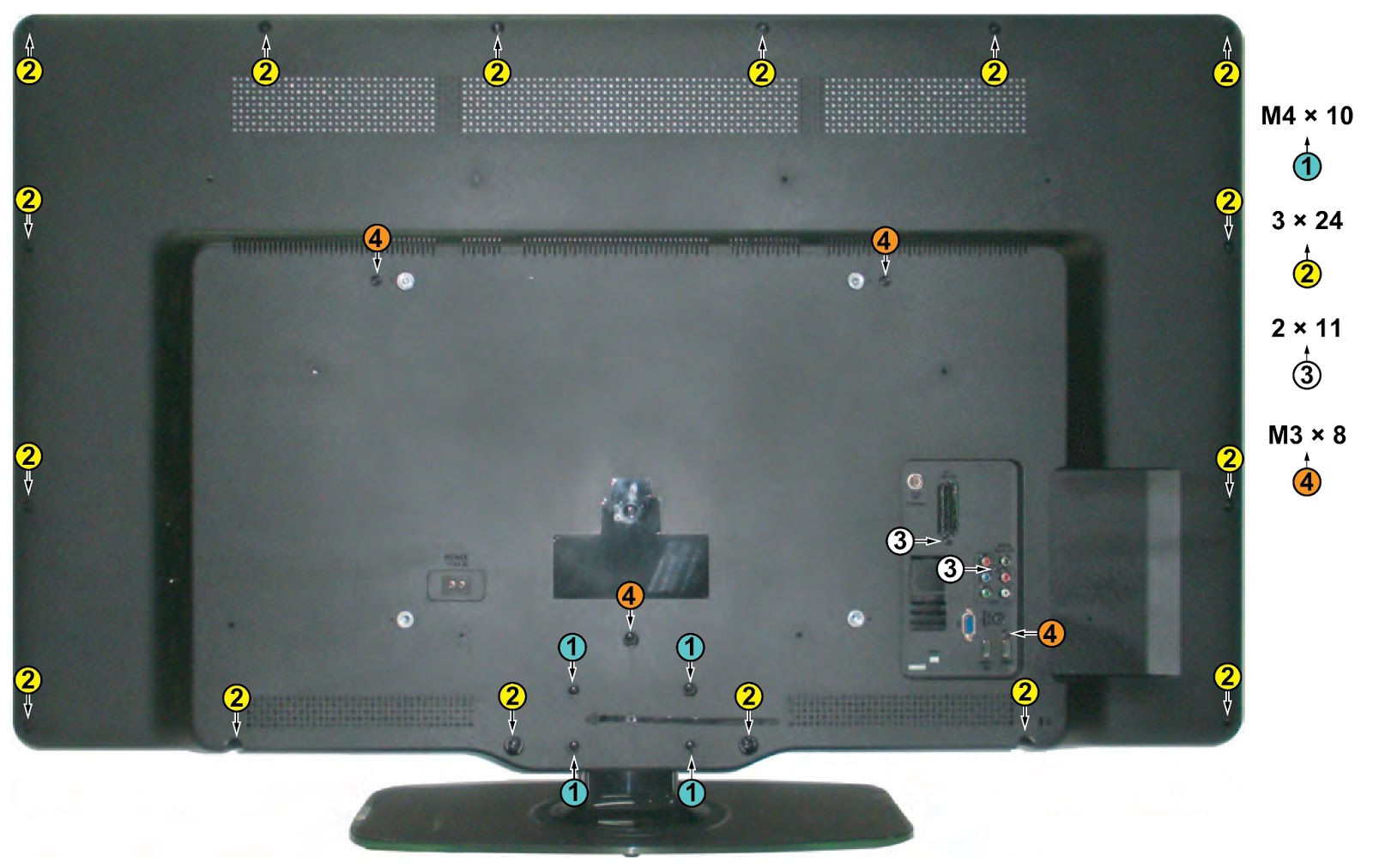 Electro help PHILIPS 42PFL4506H 32PFL4606H DISASSEMBLE PROCEDURE