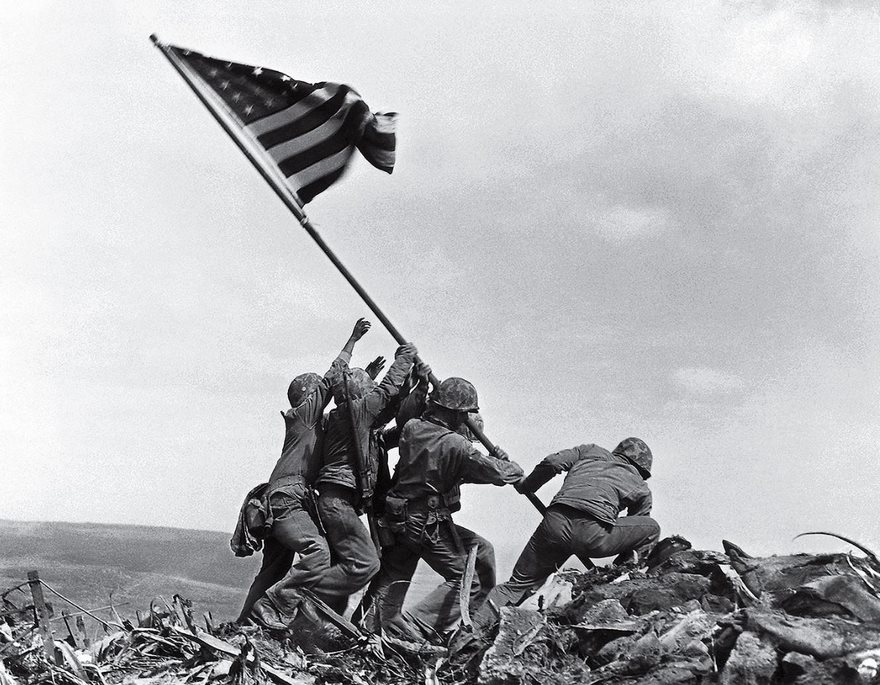 Top 100 Of The Most Influential Photos Of All Time - Flag Raising On Iwo Jima, Joe Rosenthal, 1945