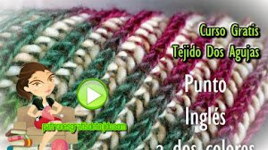 Cómo tejer Punto Inglés en Dos Colores