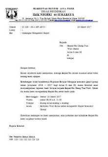 Contoh Surat Undangan Orang Tua Untuk Pembagian Raport Sample Surat Undangan