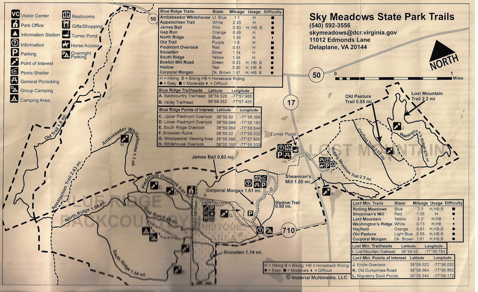 Sky Meadows State Park Map - World Map