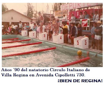 Años ´90 del natatorio Círculo Italiano de Villa Regina en Avenida Cipolletti 730.