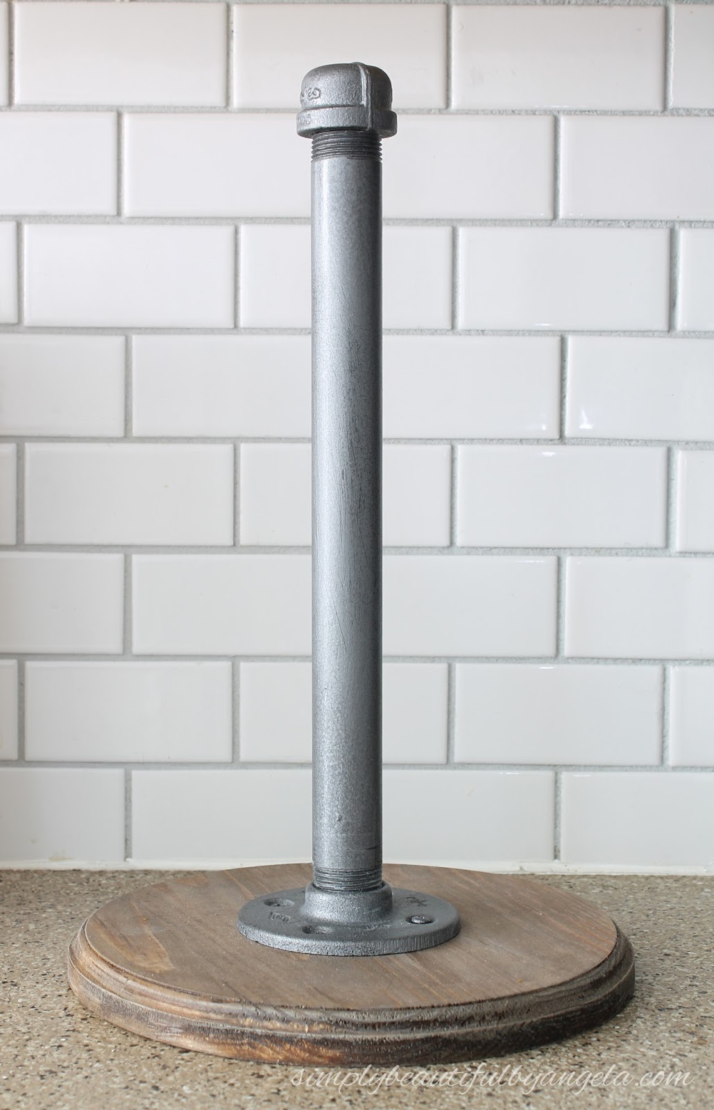 DIY Industrial Pipe Paper Towel Holder Simply Beautiful By Angela