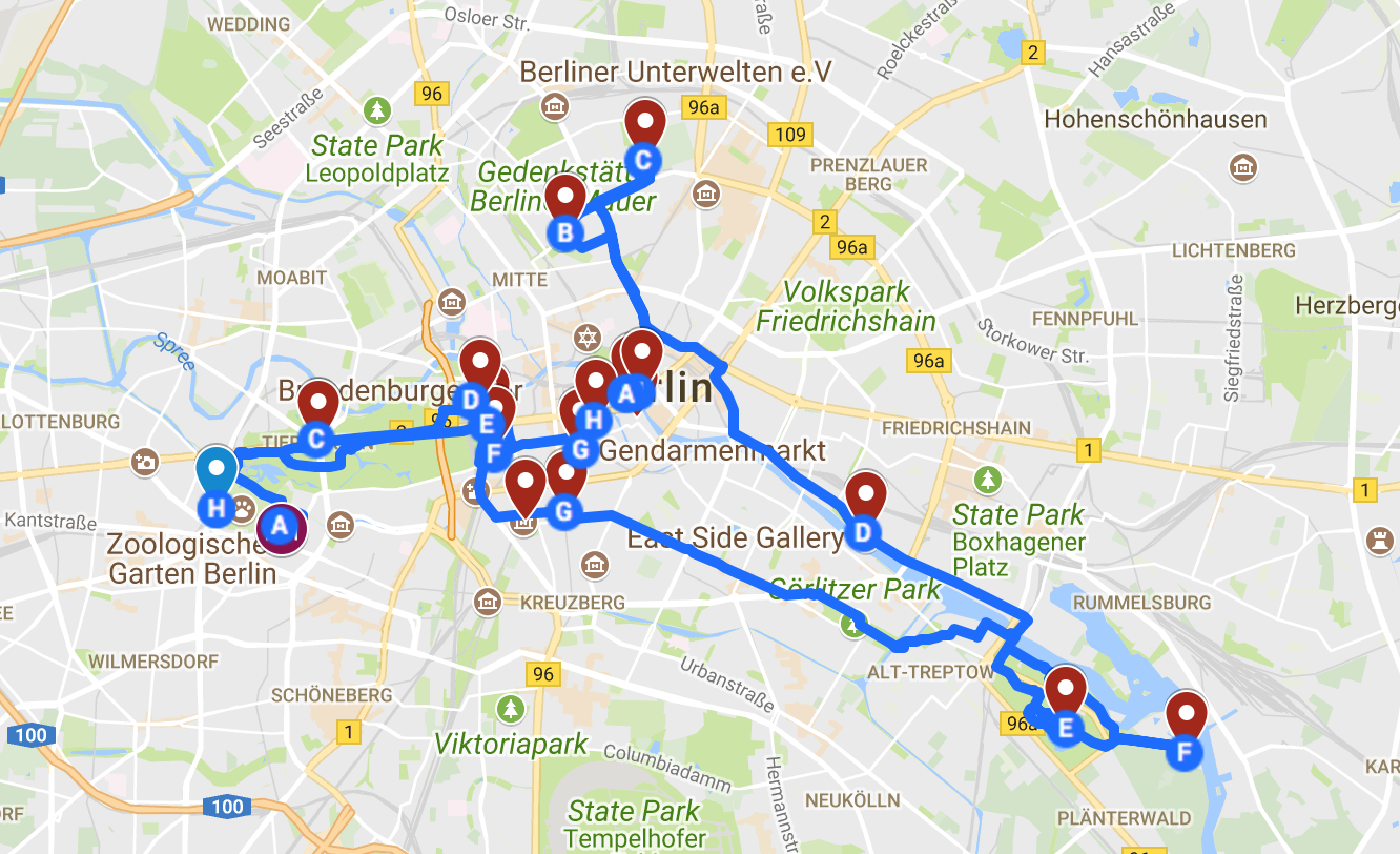 walking tour of berlin - with google maps | cal mctravels