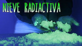 experimento, nieve, radiactiva