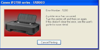 How to resolve Error 5200 Canon Ip2770 Printer