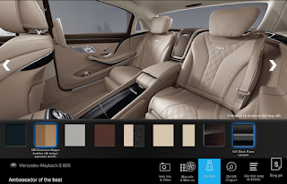 Màu Nội thất ốp gỗ Designo màu Đen Piano Mercedes Maybach S650 2018 Nội thất Mercedes Maybach S650 2018 màu Vàng Silk/Deep-Sea Blue (962)