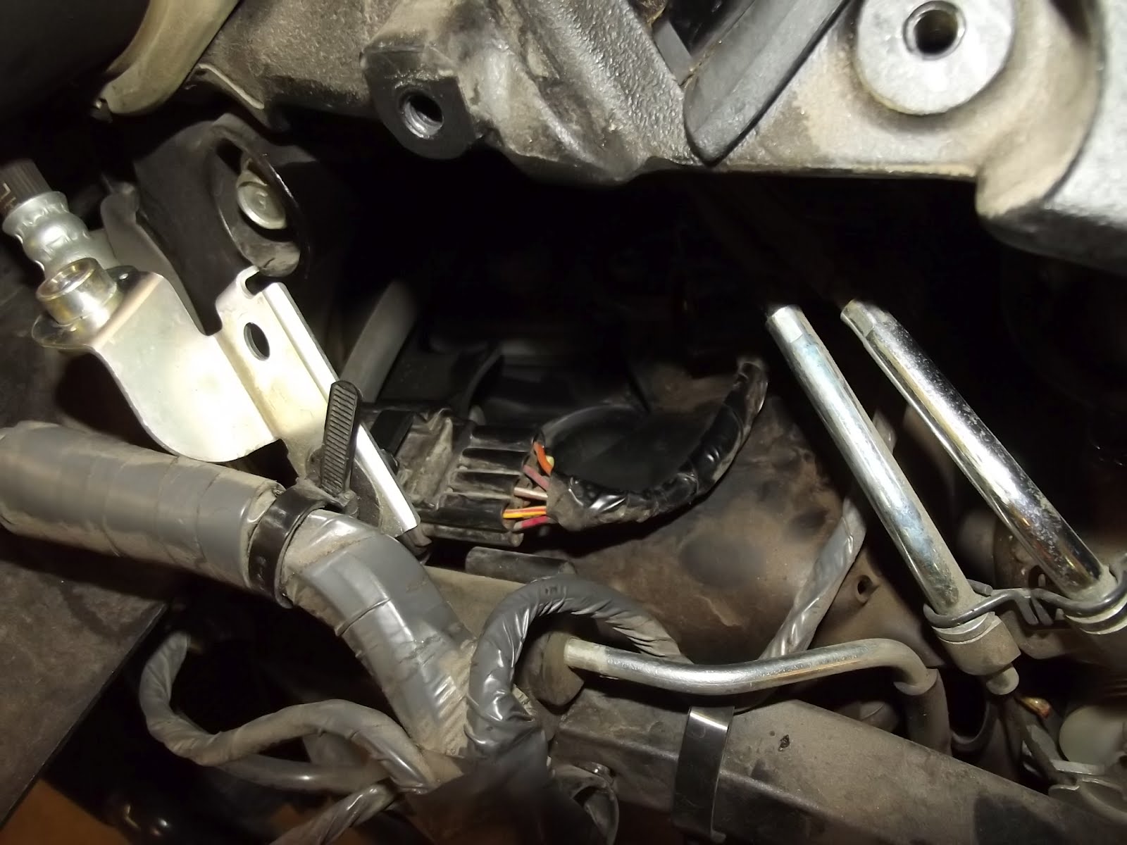 Erik's Motorcycle Trips ZX14 Spark Plugs and Air Filter.