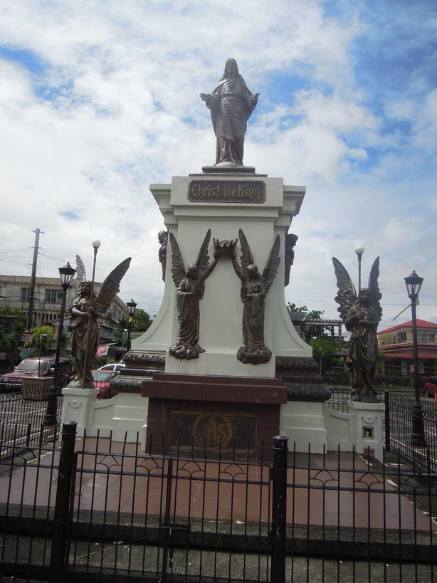 A sculpture at the square in front of Tabaco Church in Albay