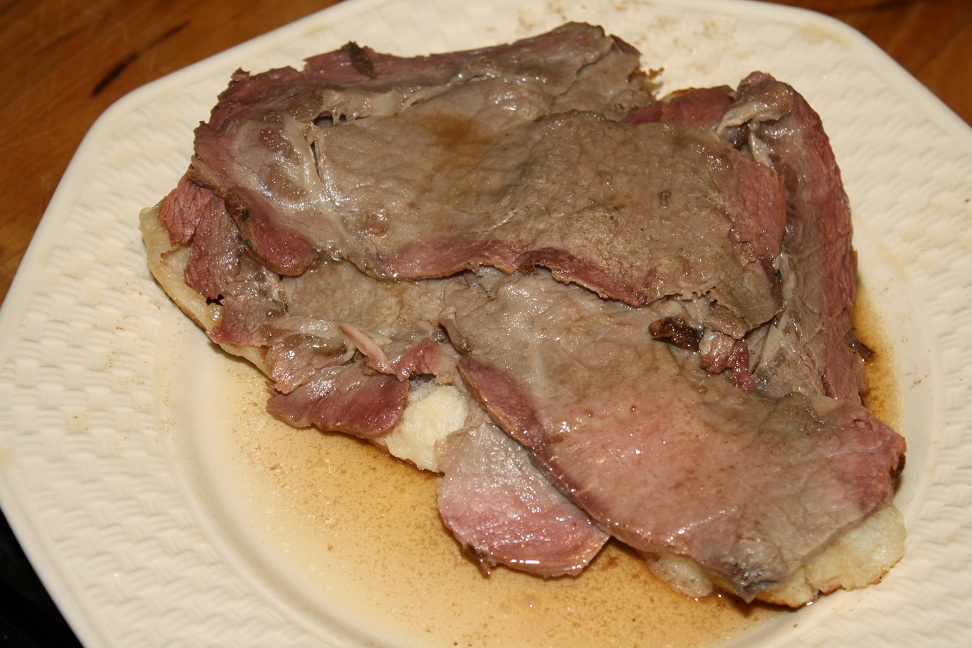 Big Dude's Eclectic Ramblings Open Faced Prime Rib Sandwich