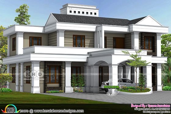 Colonial style 4 BHK 2850 square feet