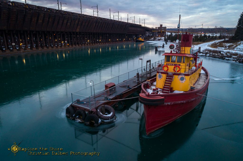 Duluth Harbor Cam Edna G Two Harbors by Christian Dalbec