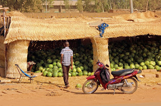 Watermelon for sale in West Africa