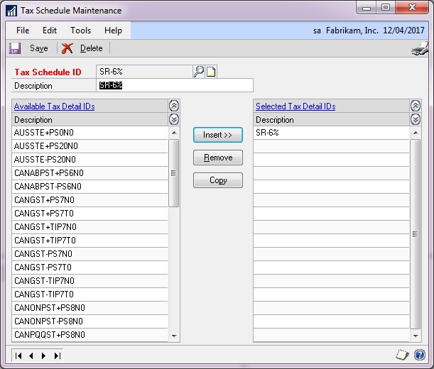 Setup Tax Code in Dynamics GP Setup Tax Code in Dynamics GP