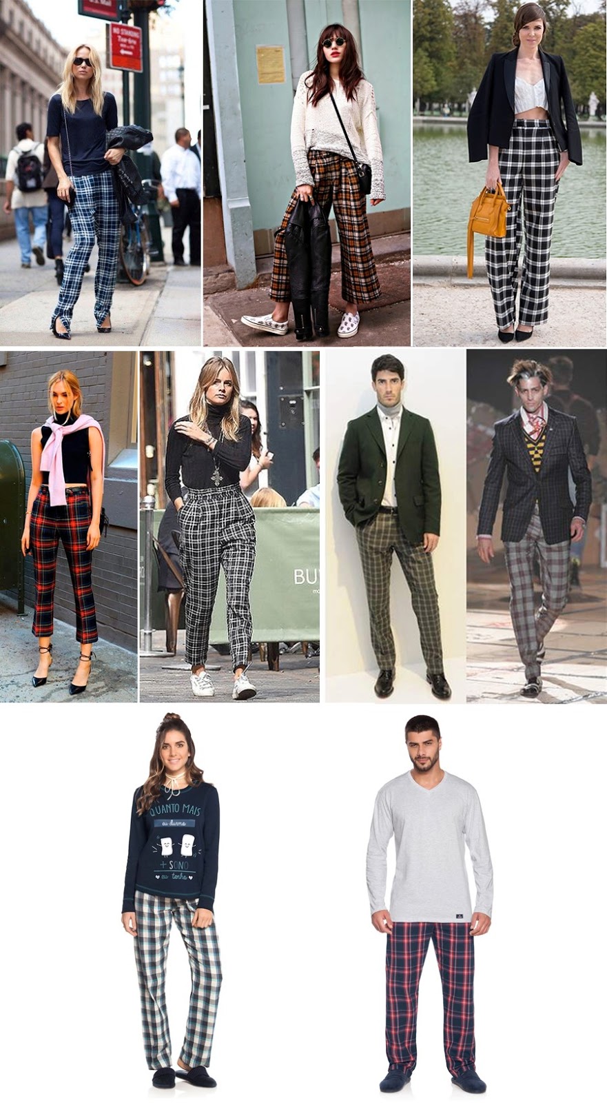 calças xadrez feminina 2018