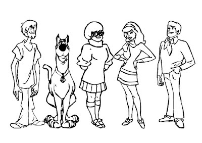 Scooby Doo para dibujar pintar colorear recortar y pegar