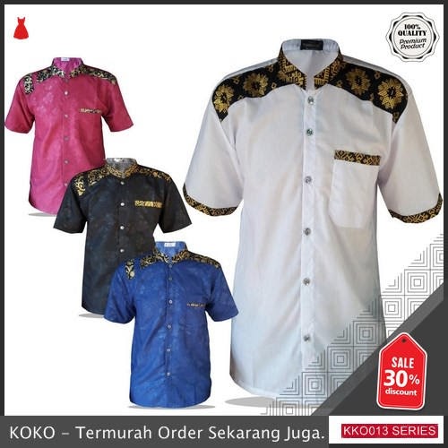 KKO13 SPT845 Baju Koko Batik Pendek Hiklas BMGShop