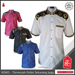 KKO13 SPT845 Baju Koko Batik Pendek Hiklas BMGShop